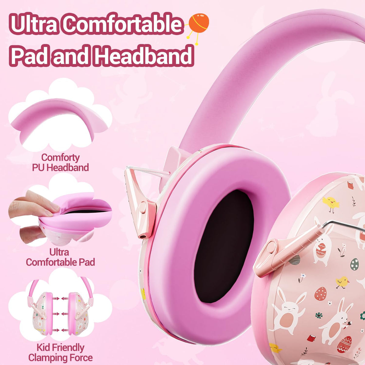 Dr.meter ear muffs memory foam padding for all day comfort