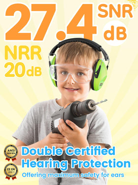 Dr.meter ear muffs foldable design for travel and storage.