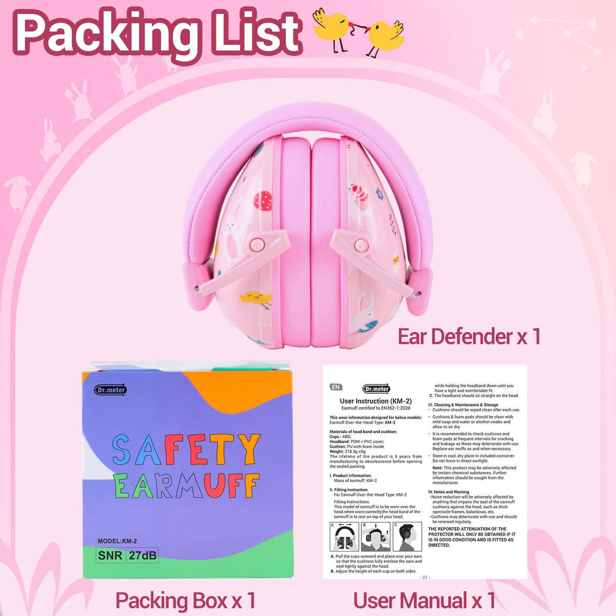 Dr.meter ear muffs for kids and adults use