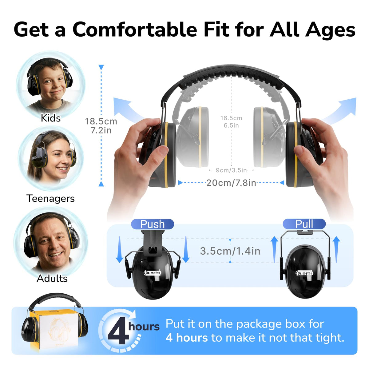Dr.meter earmuffs suit kids and adults for sensory-friendly protection.