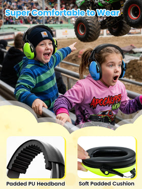 Dr.meter Kids Ear Muffs adjustable headband fits growing children.