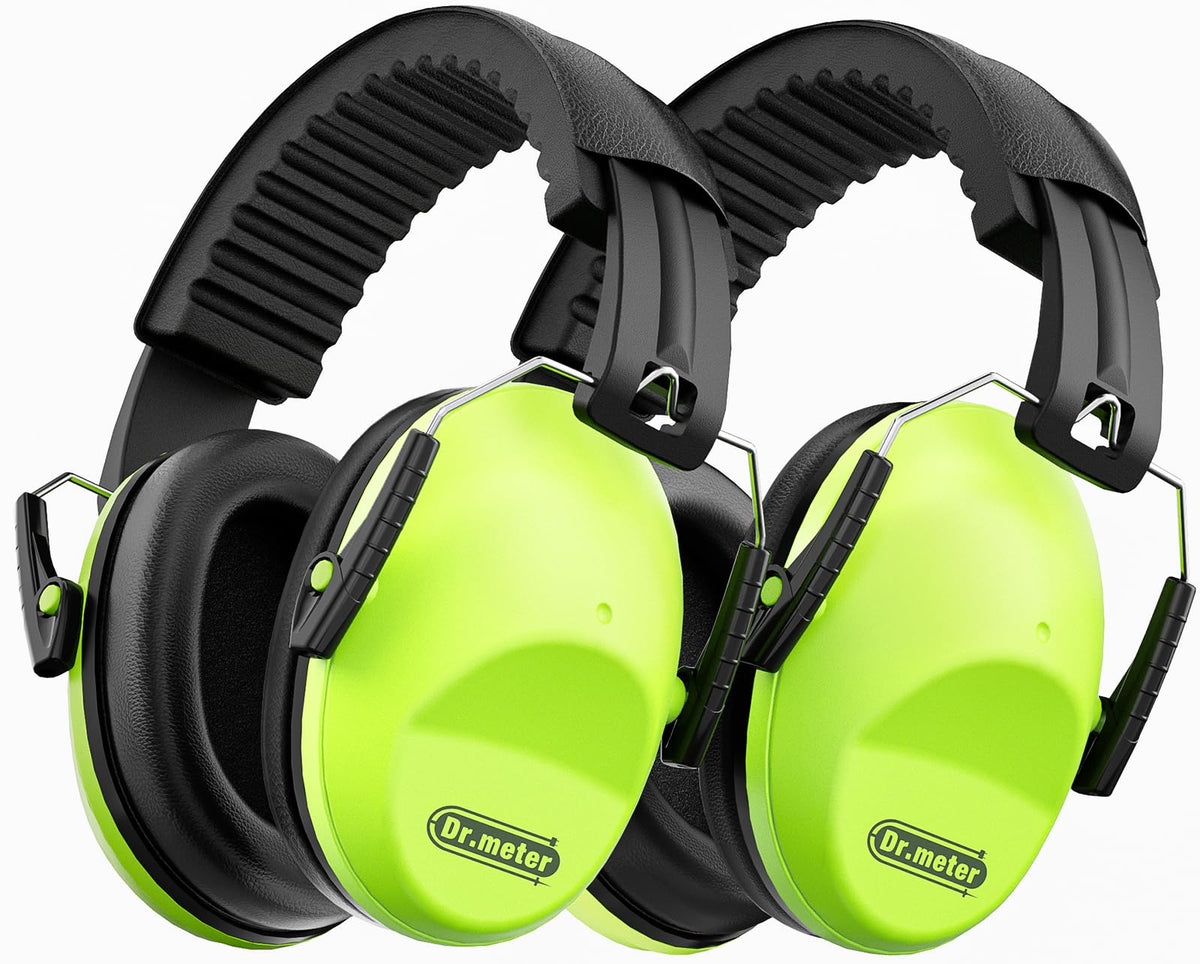 Dr.meter Kids Ear Muffs folded for compact travel and on-the-go use.