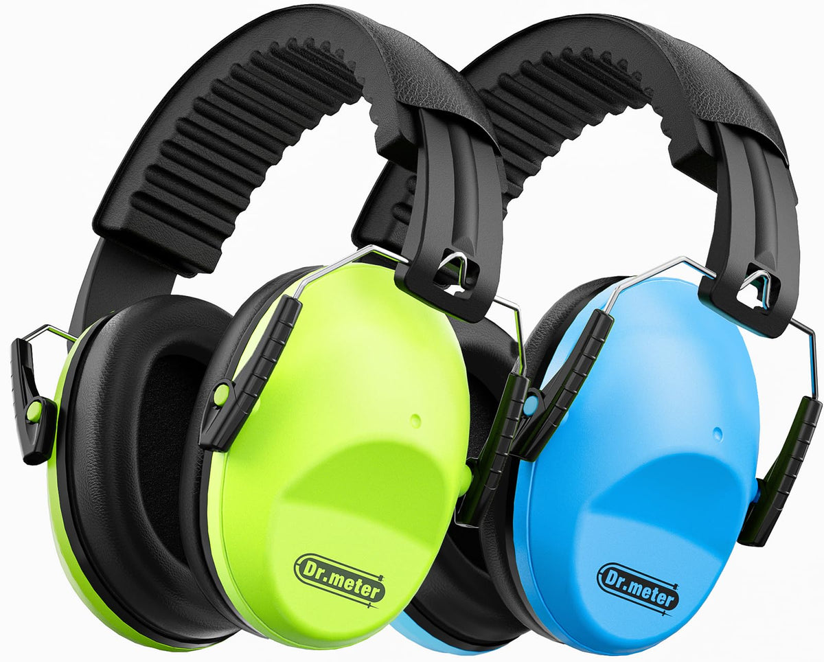 Dr.meter Kids Ear Muffs folded for travel save space.