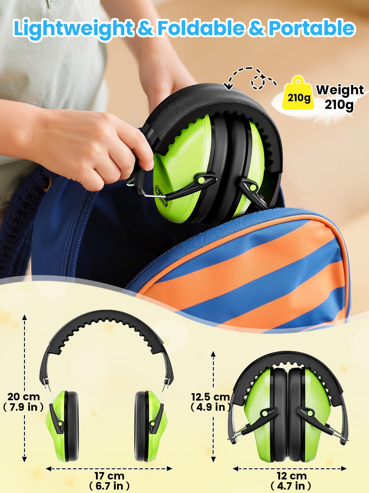 Dr.meter Kids Ear Muffs offer 27.4dB SNR noise reduction for clearer conversations.