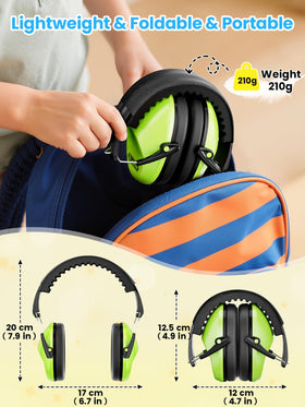 Dr.meter Kids Ear Muffs offer 27.4dB SNR noise reduction for clearer conversations.