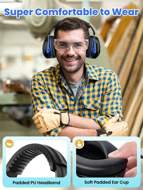 Dr.meter adjustable headband on ear muffs ensures a custom, secure fit.