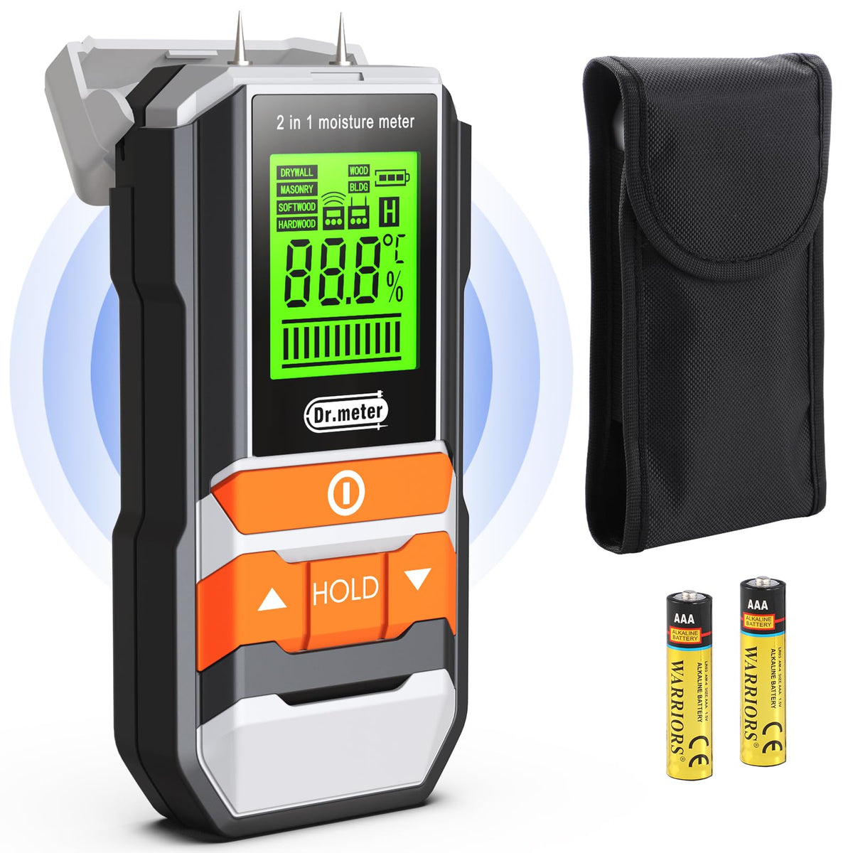Dr.meter Nylon storage bag keeps the device protected on-site.