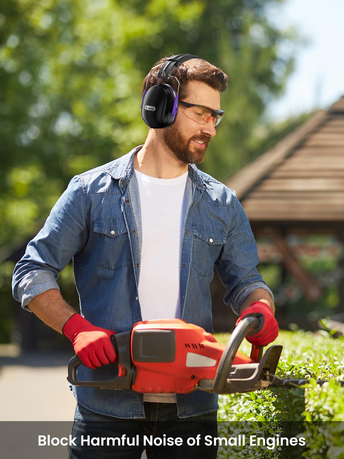 Dr.meter yard work protection during mowing and loud tools.