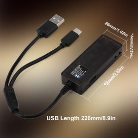 DROK USB Tester easy two-button operation simplifies mode switching.