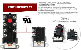 DROMIX EWH-02 upper thermostat keeps water temperature stable.