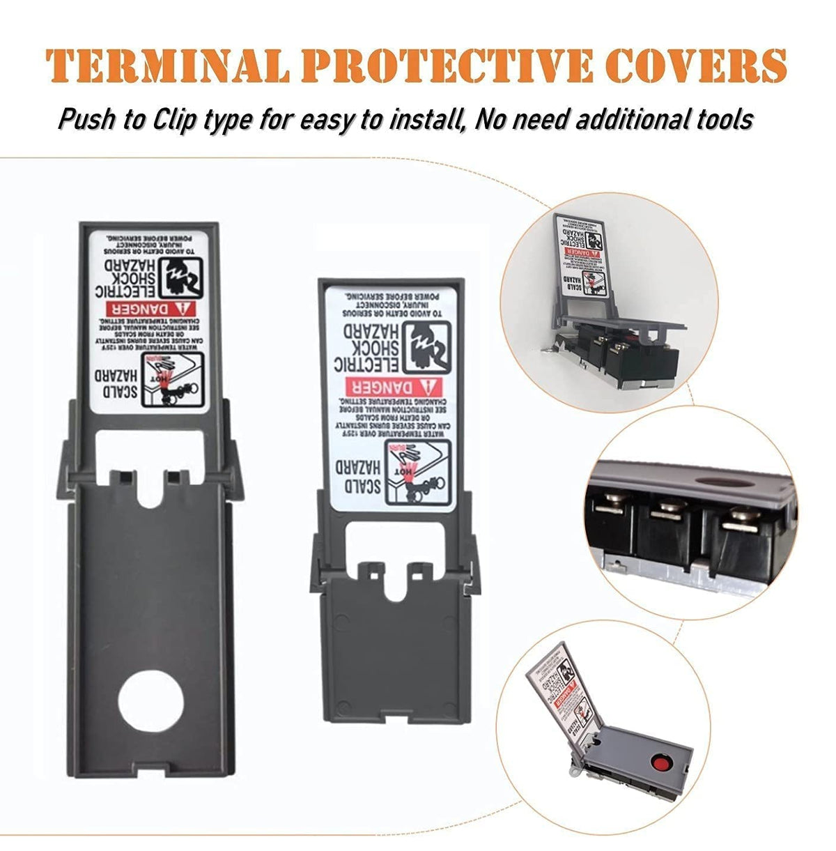 DROMIX EWH-02 wiring and terminals show safe connections for install.