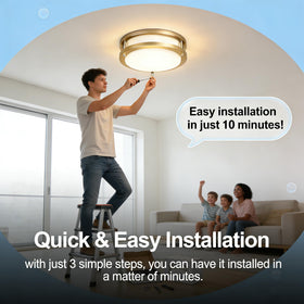 Drosbey bedroom daylight ceiling light delivers a 5000K natural glow.