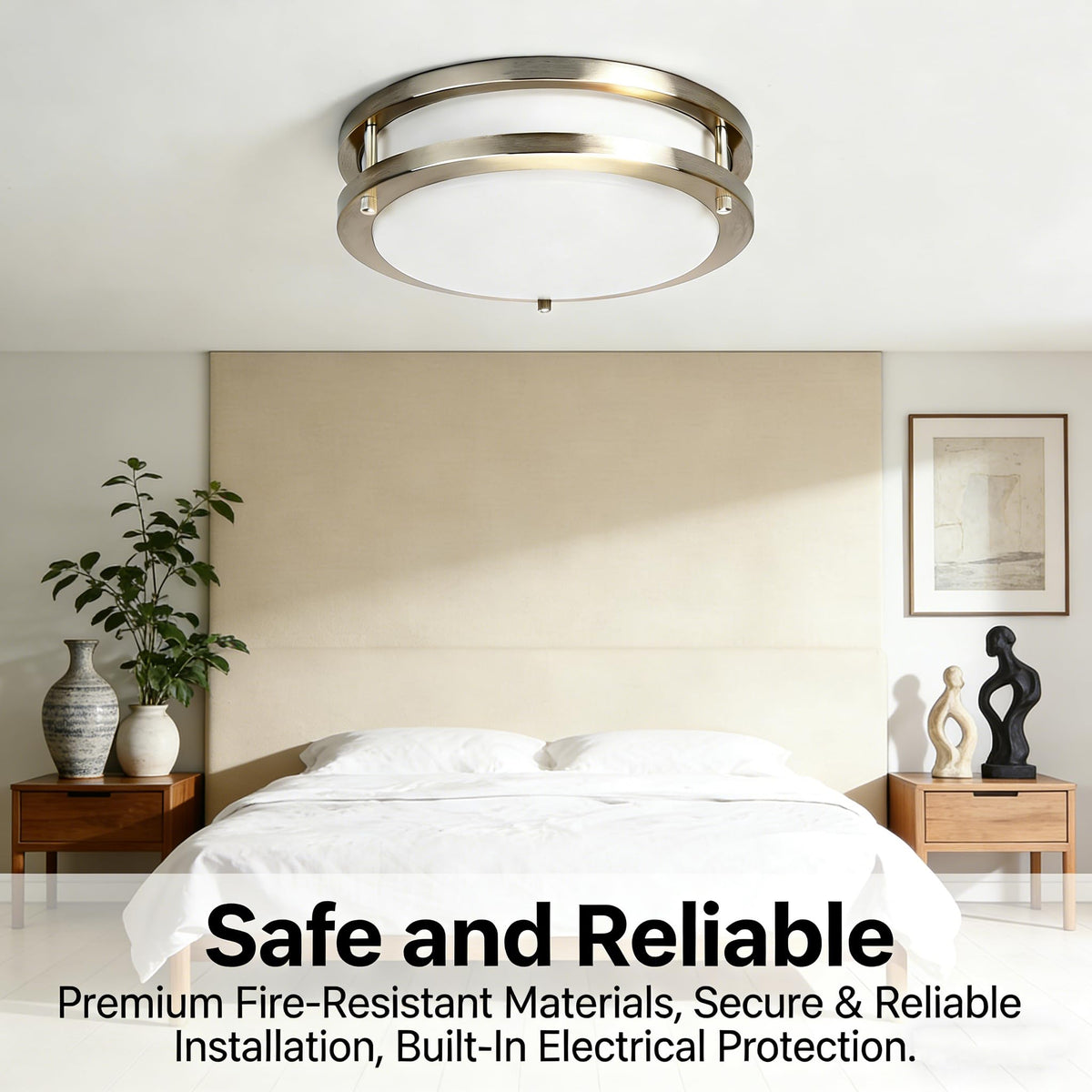 Drosbey kitchen ceiling light provides bright 4000 lumens for cooking tasks.