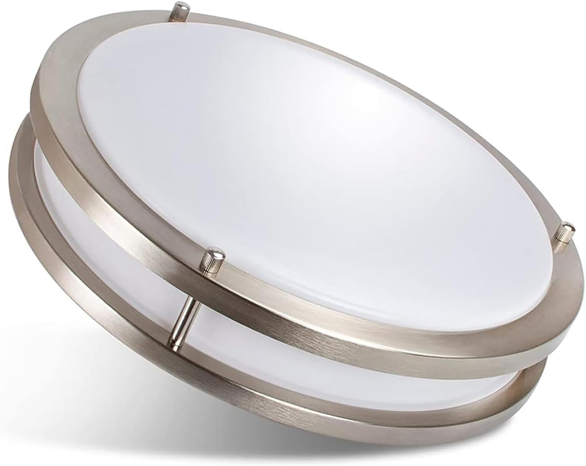 Drosbey flush-mount ceiling light installation ready for ceiling upgrade.
