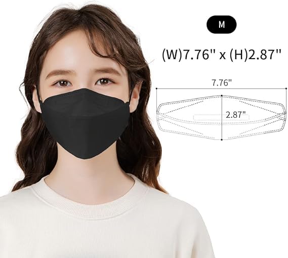 Dr.Puri KF94 black mask soft lightweight fabric for all-day wear