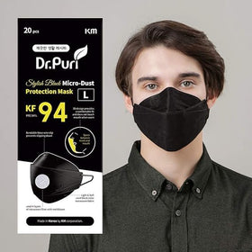 Dr.Puri KF94 mask with 3D ergonomic design hugs the face for secure fit.
