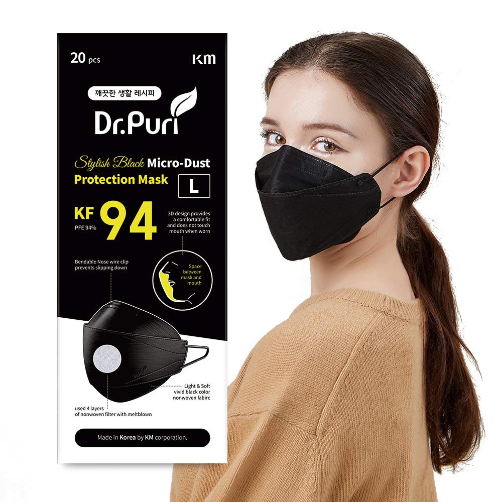Dr.Puri KF94 mask meltblown filter 4-layer construction delivers breathable protection.
