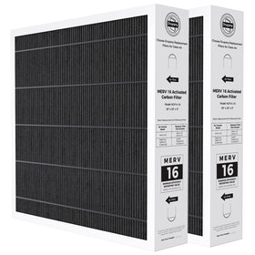 Drupany 20x20x5 MERV16 filter box for easy purchase and replacement.