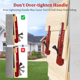 Tool supporting long runs up to 12 feet of cement-board siding