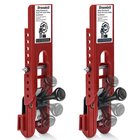 Drusolell red polycarbonate siding tool ready for precise alignment