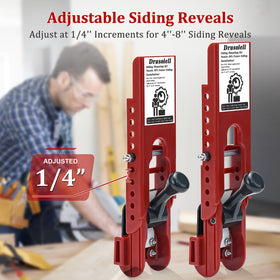 Rubber-padded locking grip protects siding during use