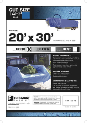 Dry Top blue tarp in use protects gear during outdoor projects.