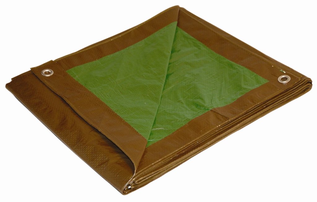 Dry Top tarp 16x20 in brown and green provides durable outdoor protection.