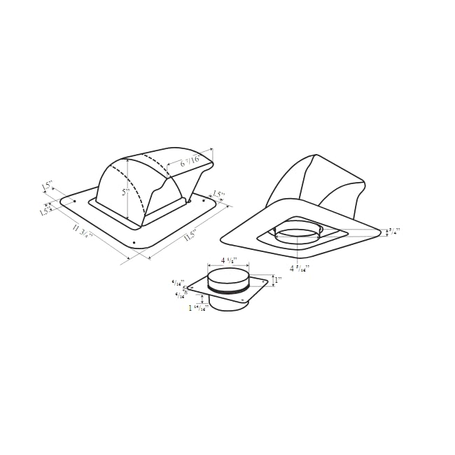 DryerJack roof vent installed on roof for easy maintenance and protective hood