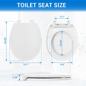 DryLabs elongated toilet seat supports up to 400 lbs for sturdy daily use