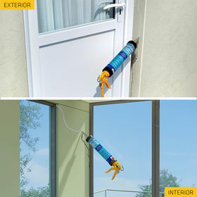 Drylok Masonry Crack Filler patches floor cracks for easy maintenance.