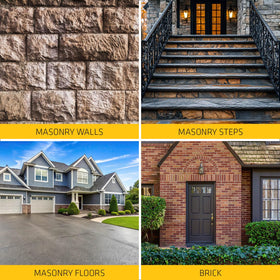 Drylok Masonry Crack Filler quick-cure patch for indoor and outdoor use.