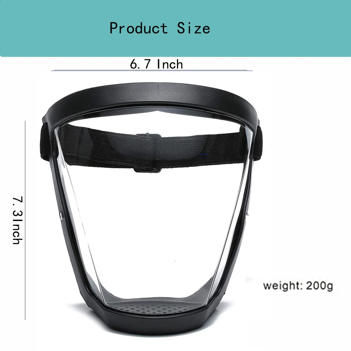 DSHTP Full Face Shield side view showing comfortable, ergonomic fit