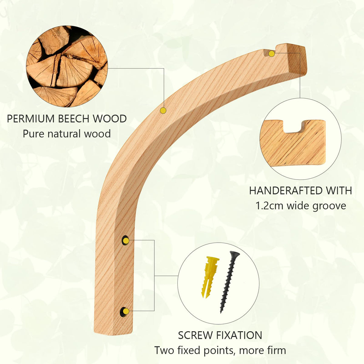 DSJIFGEW wall hook set adds versatile decor for wind chimes and lanterns.