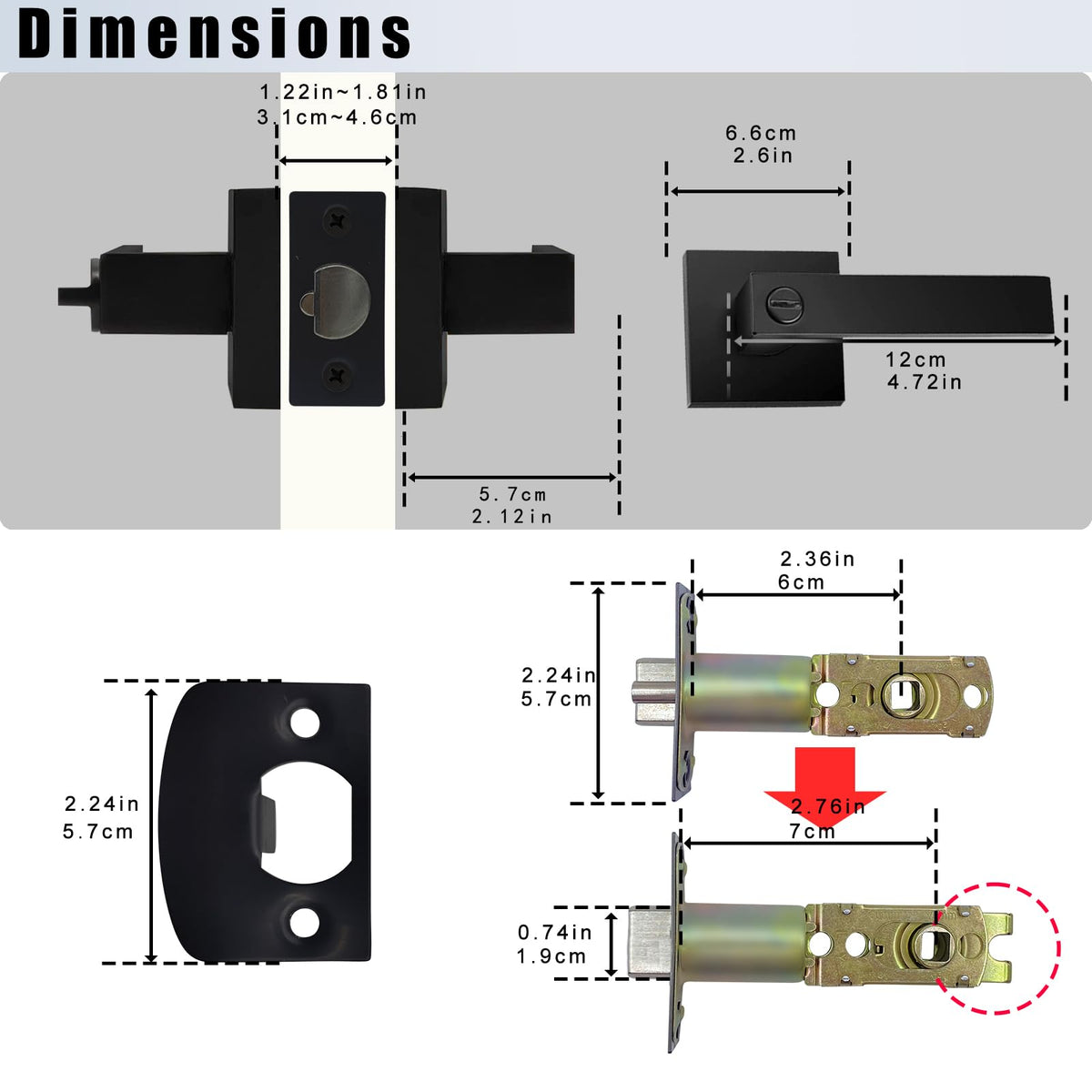 DSJJBLL bathroom door lever suits moisture-prone spaces with reliable performance.