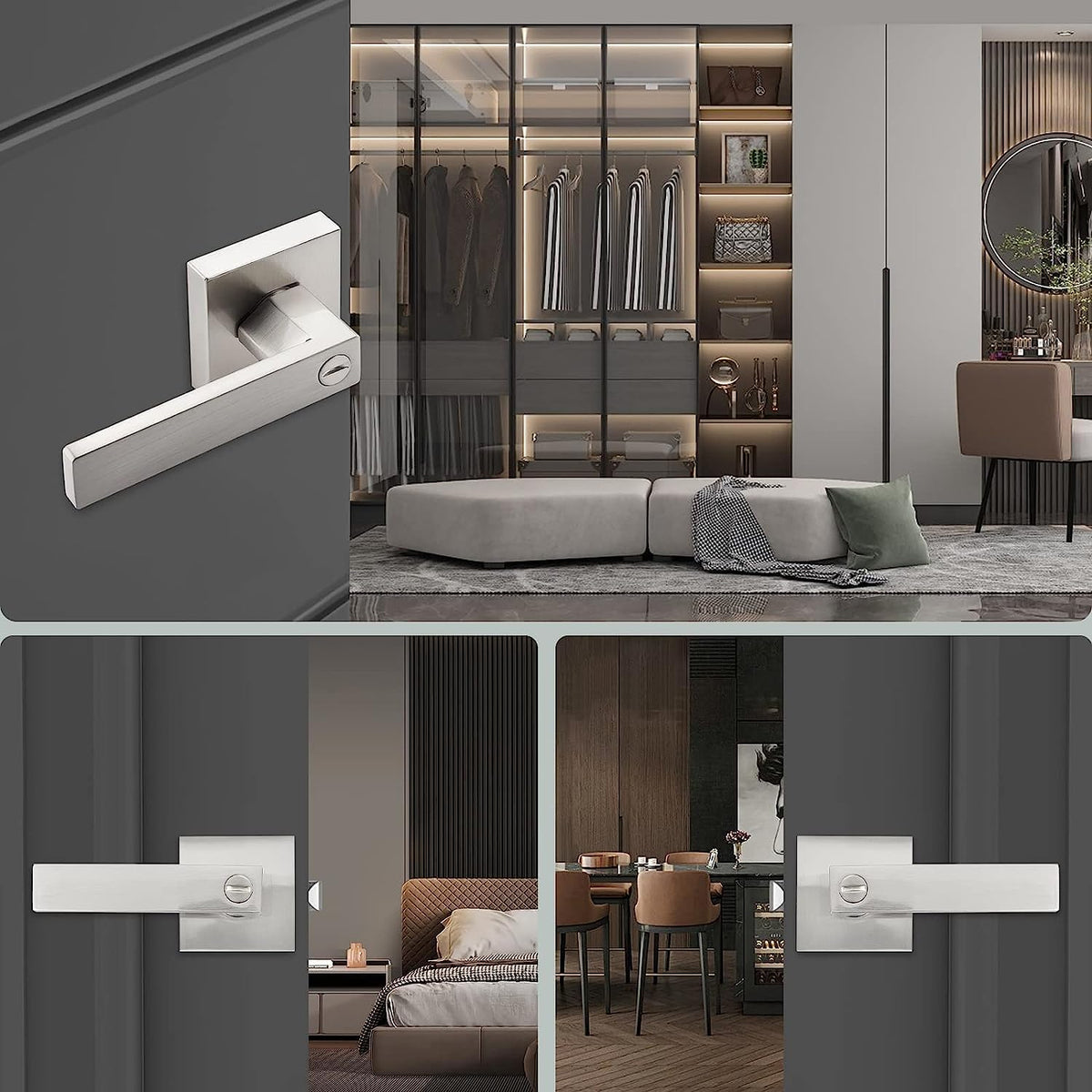 DSJJBLL door lever with lock and key for front and interior doors