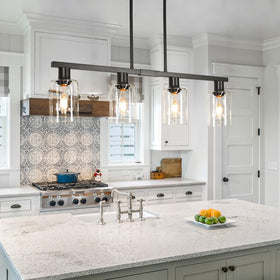 DSMJFU 31-inch bar island light with adjustable height for different ceilings.