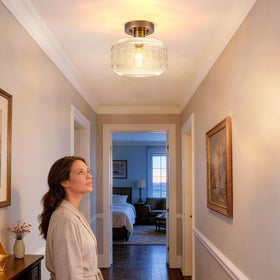 DSMJFU ceiling light back plate enables quick secure installation.