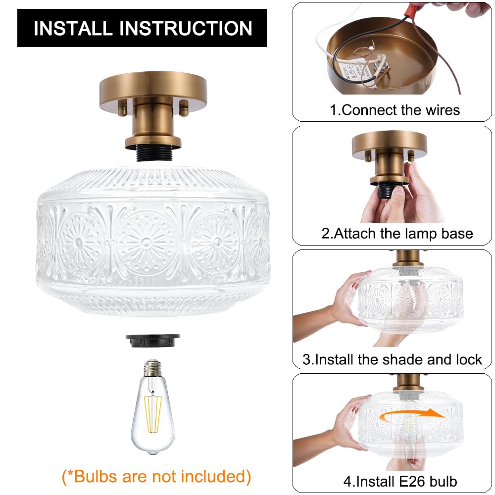DSMJFU porch kitchen lighting blends retro design with modern bulb options.