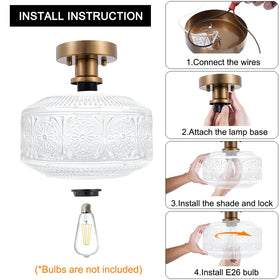 DSMJFU porch kitchen lighting blends retro design with modern bulb options.