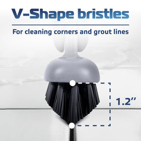 DSV Standard grout scrub brush 180-degree swivel head lets you reach tight corners