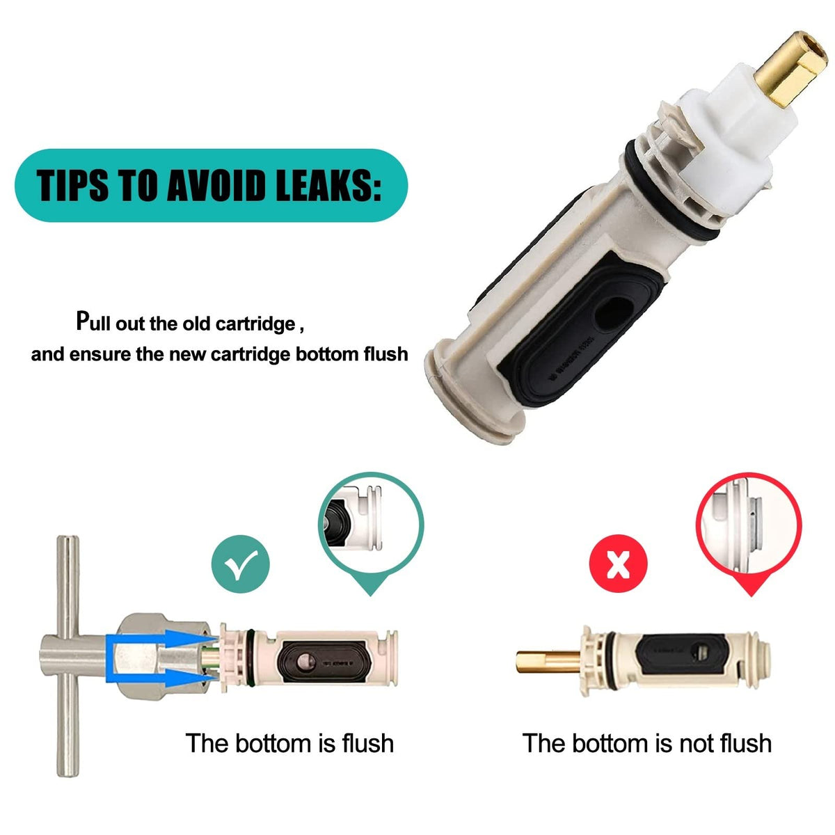 Brass core and durable plastic components emphasize longevity