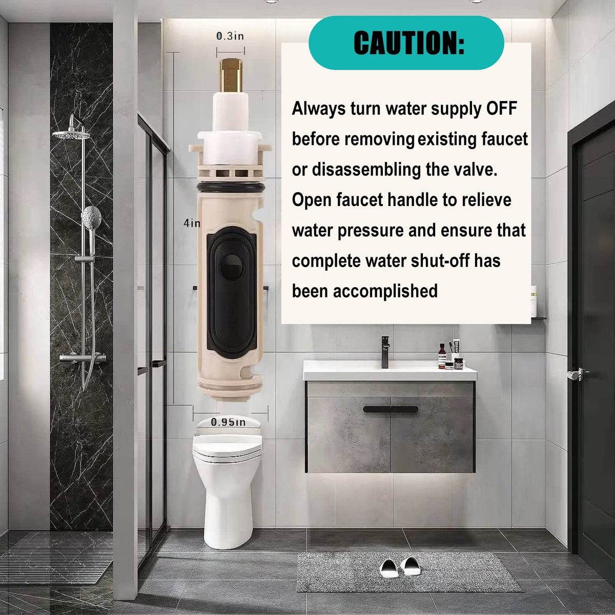 Product kit with installation guide and lubricant suggesting smooth replacement