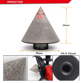 DT-DIATOOL diamond hole saw with 5/8-11 thread for angle grinders.