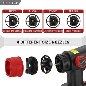 DTEZTECH 3.0mm nozzle for fine finish and even coating.
