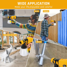DTEZTECH cordless spray gun ideal for walls, fences, and furniture.
