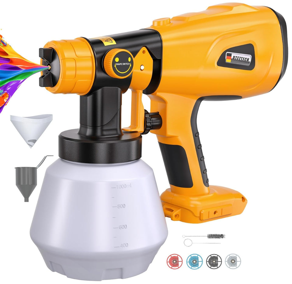 DTEZTECH spray sprayer with DeWalt 20V compatibility for cordless projects