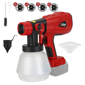 DTEZTECH paint sprayer with Milwaukee 18V battery compatibility for cordless projects.