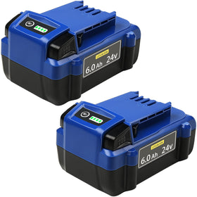 DTK 24V 6Ah battery pack in-use shows long runtime for cordless tools.