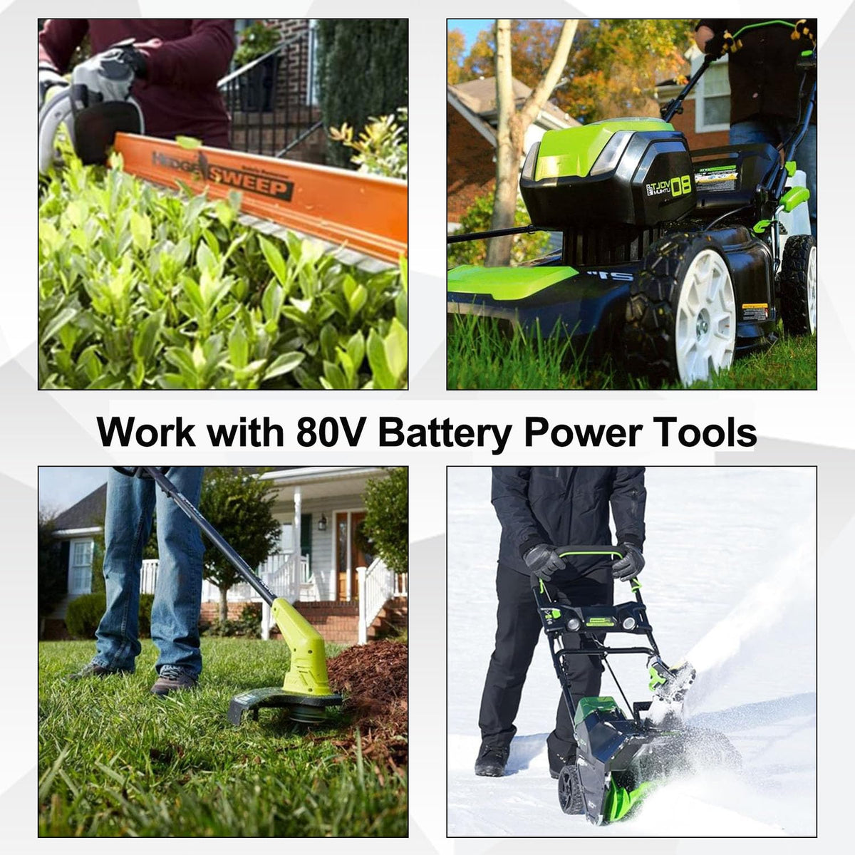DTK 3500mAh 80V battery in use with cordless tools