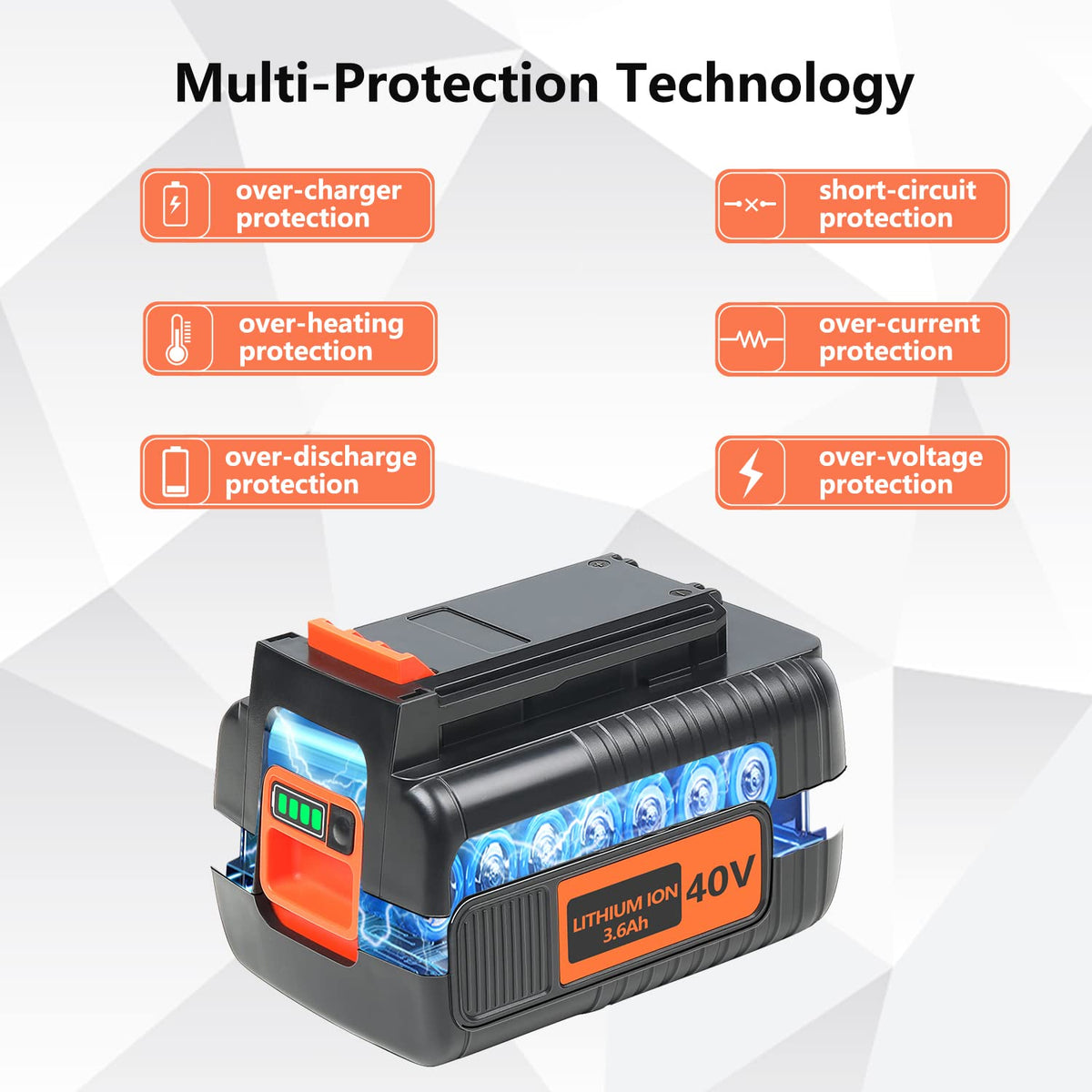 DTK 40V LBX36 compatibility image showing broad tool compatibility.